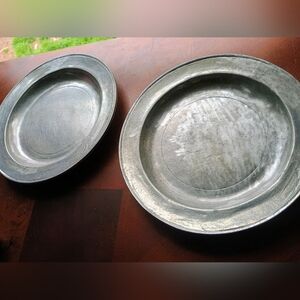 2 - Vintage Pewterex Charger plates